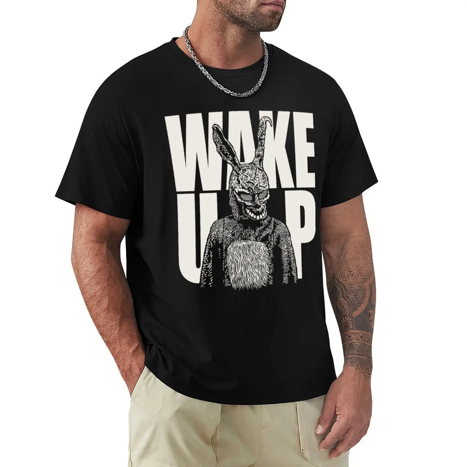 

Donnie Darko Wake Up white T-Shirt valentines clothes Funny t-shirt quick drying luxury clothes men