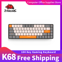 Ziyoulang K68 Wireless Bluetooth Dual Mode Mechanical Keyboard Hot-swappable Low Latency Gaming Keyboard PC Gamer Accessories