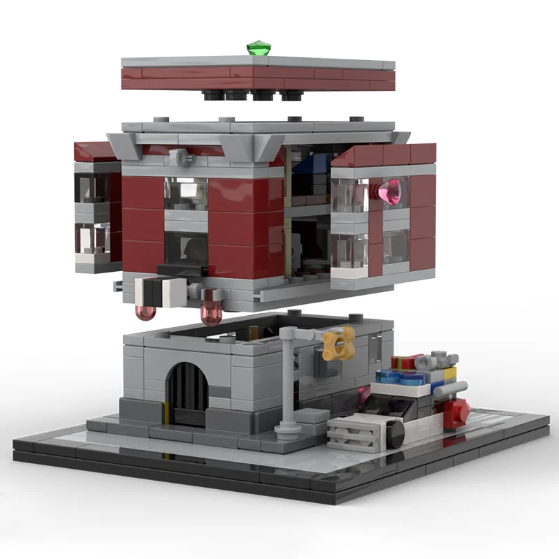 463pcs MOC Ghostbusters Ghоstbusters Firehouse Headquarters Model Building Blocks Toys Construction Christmas Gift Brick DIY view 4