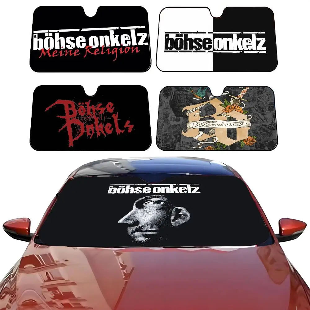 

Classic B-Bohse Cool O-Onkelz Car SunShade Windshield Anti-UV Protection Front Sun Shade Cooling Protector for Vehicle Interior