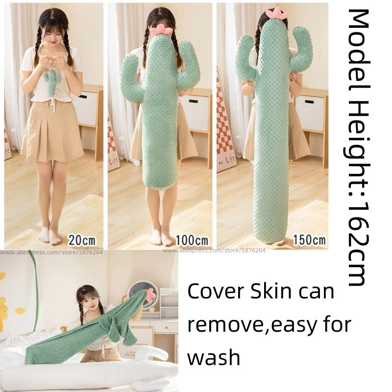 Oreiller en peluche angicantum de style pur frais, oreiller câlin pour jambe enceinte, coussin de lit, décor de canapé, cadeau d'anniversaire pour elle, 1m, 1.5m