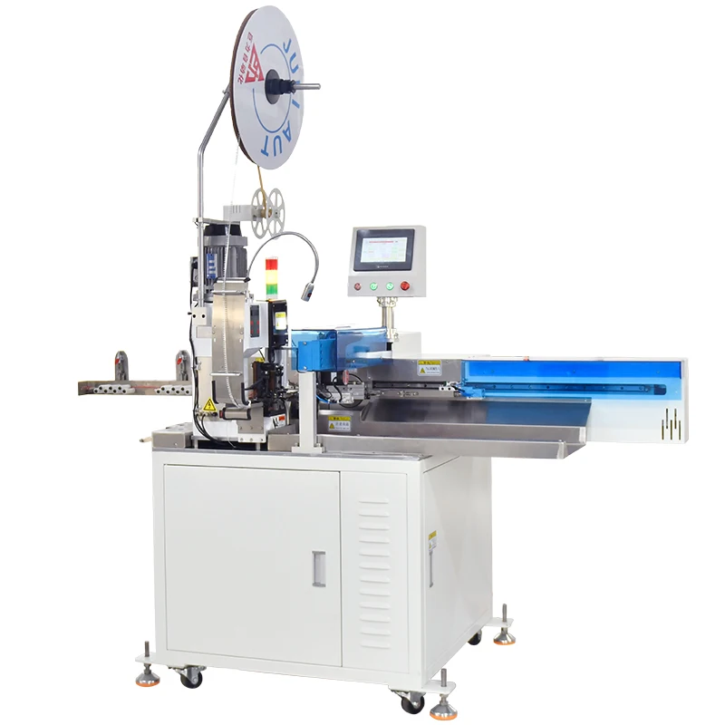 

Full Automatic Wire Stripping Cut Double-head Dip Tin Single End Terminal Crimping Machine 5 Wires