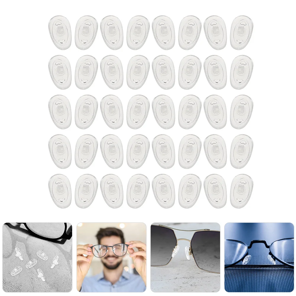 

20 Pairs Screw Type Glasses Non-slip Silicone Nose Pads Guards for Eyeglasses Kit Aunglasses Clip