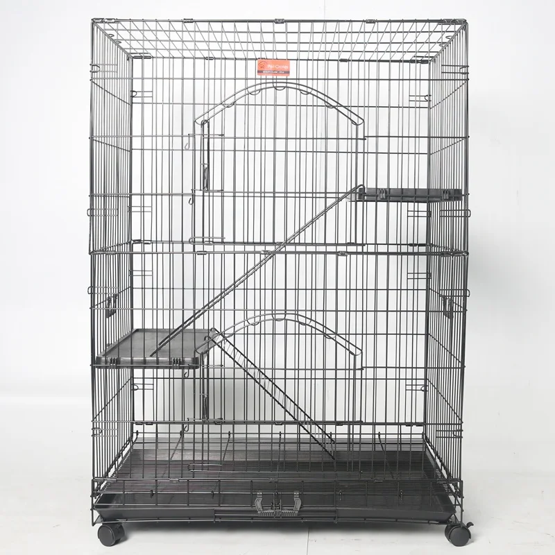 

HS-W52-36" Large Folding Wire Cat Cage With 3 Tier And Platform CAGE FRAME