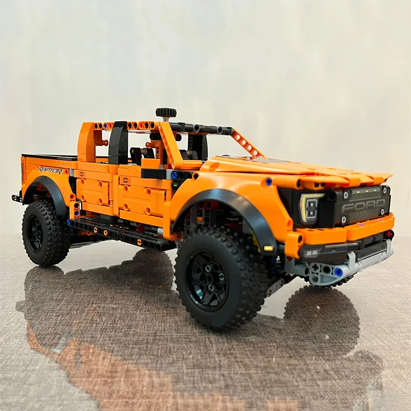 Technical Ford F150 Raptor Truck Car Building Blocks Pick Up Racing Sports Car Assemble Brick Vehicle Toy Gift For Kid Boy Adult