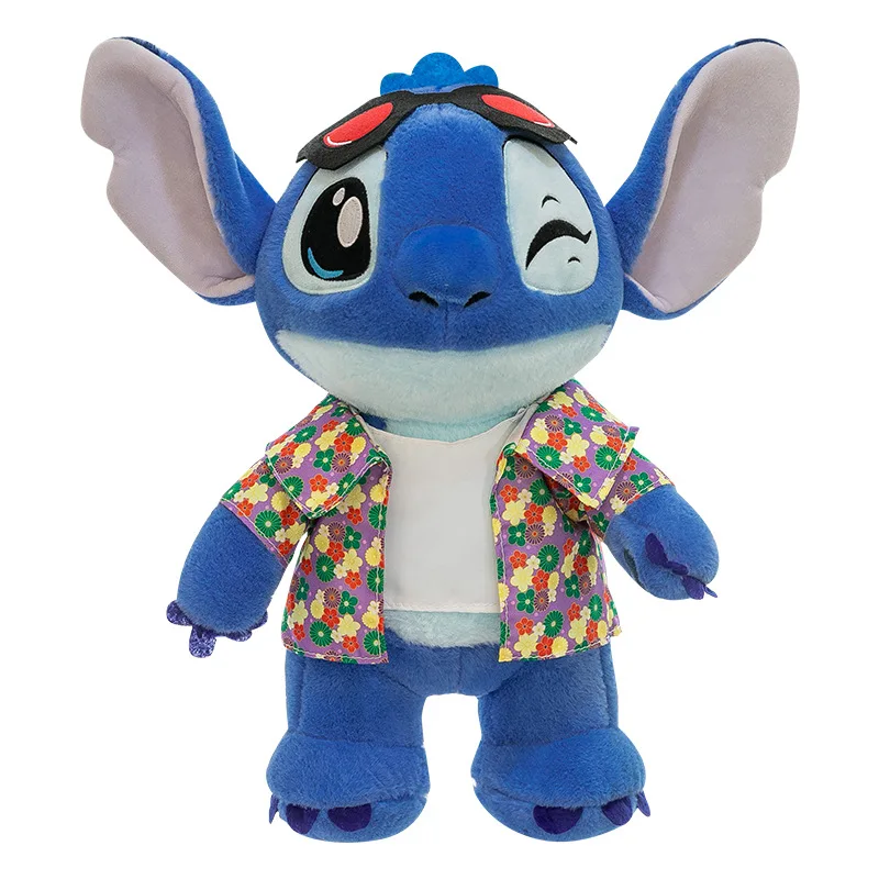 Kawaii Summer Outfit Stitch Plush Toy Stitch Stuffed Doll for Kids Birthday Xmas Gift Cute Anime Character Soft Toy for Children