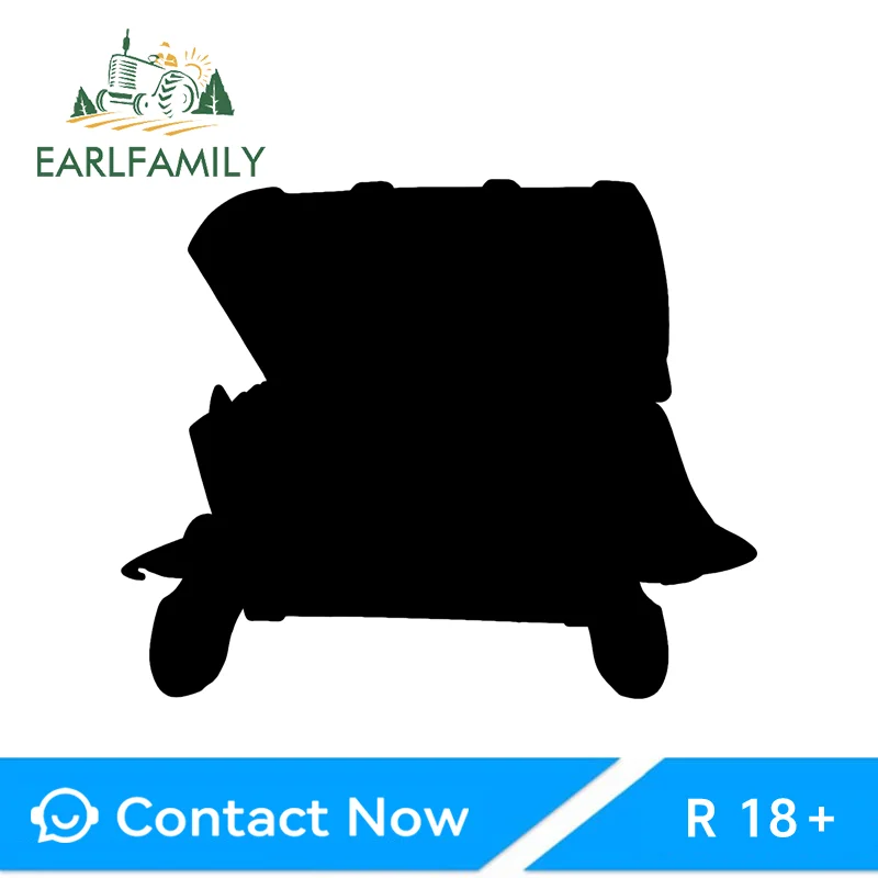 EARLFAMILY Box Frieren Motorcycle Car Bumper Window Stickers Lovely Cartoon Rearview Mirror Trunk Decals Accesorios Para Auto