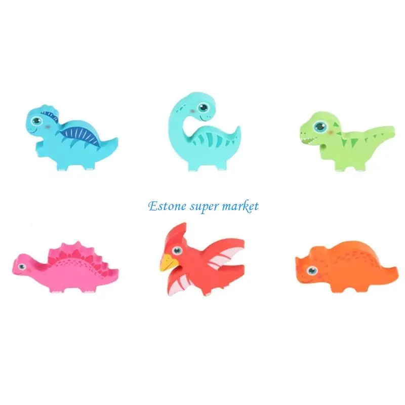 

090B Wooden Dinosaur Eggs 3D Pegged Puzzle MultiLayer Hand Grip Puzzle Toy For Toddler