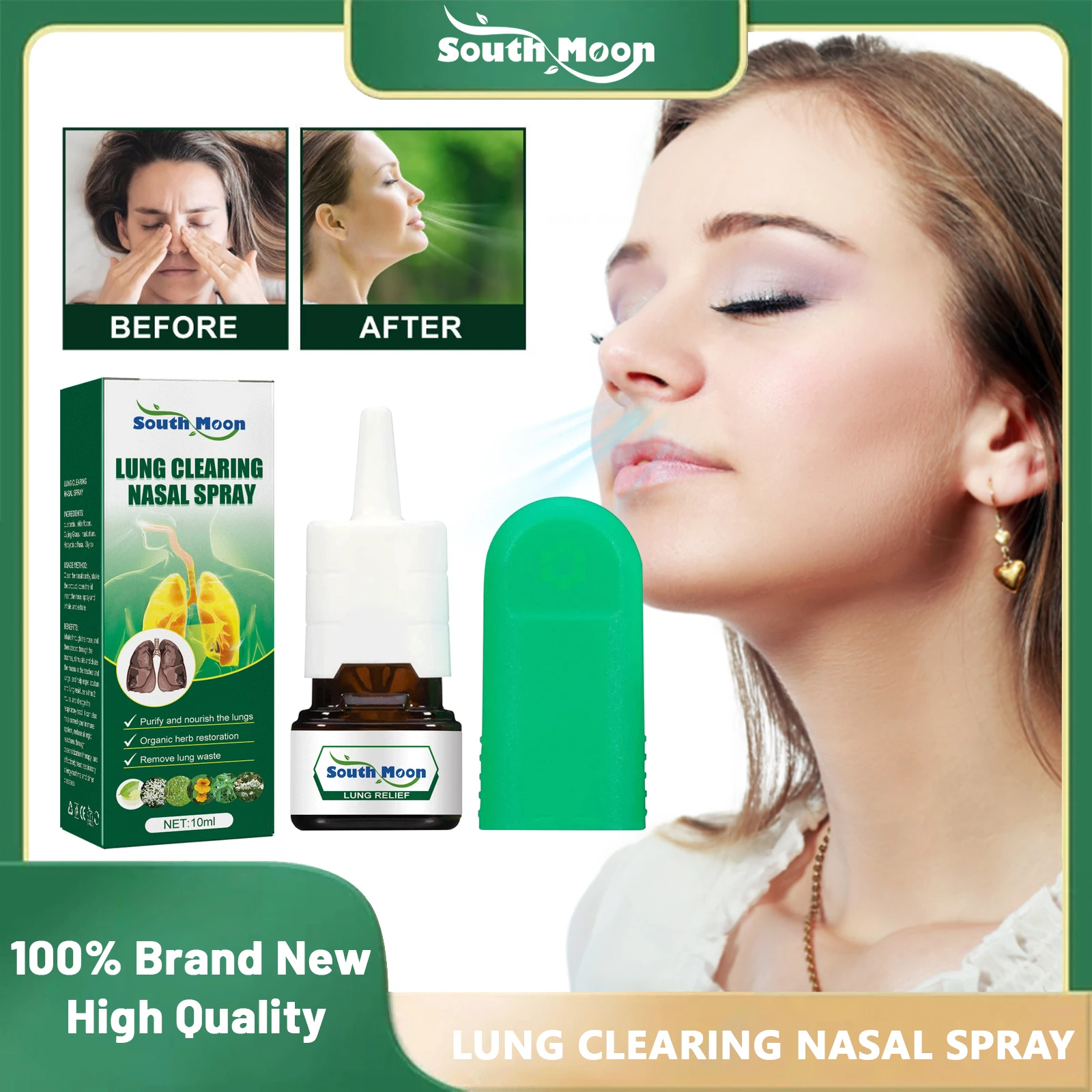 Lung Clearing Nasal Spray Purify  Nourish  Lungs Relieve Nasal Obstruction Remove Nasal Discomfort Stop Snoring Runny Nose Spray