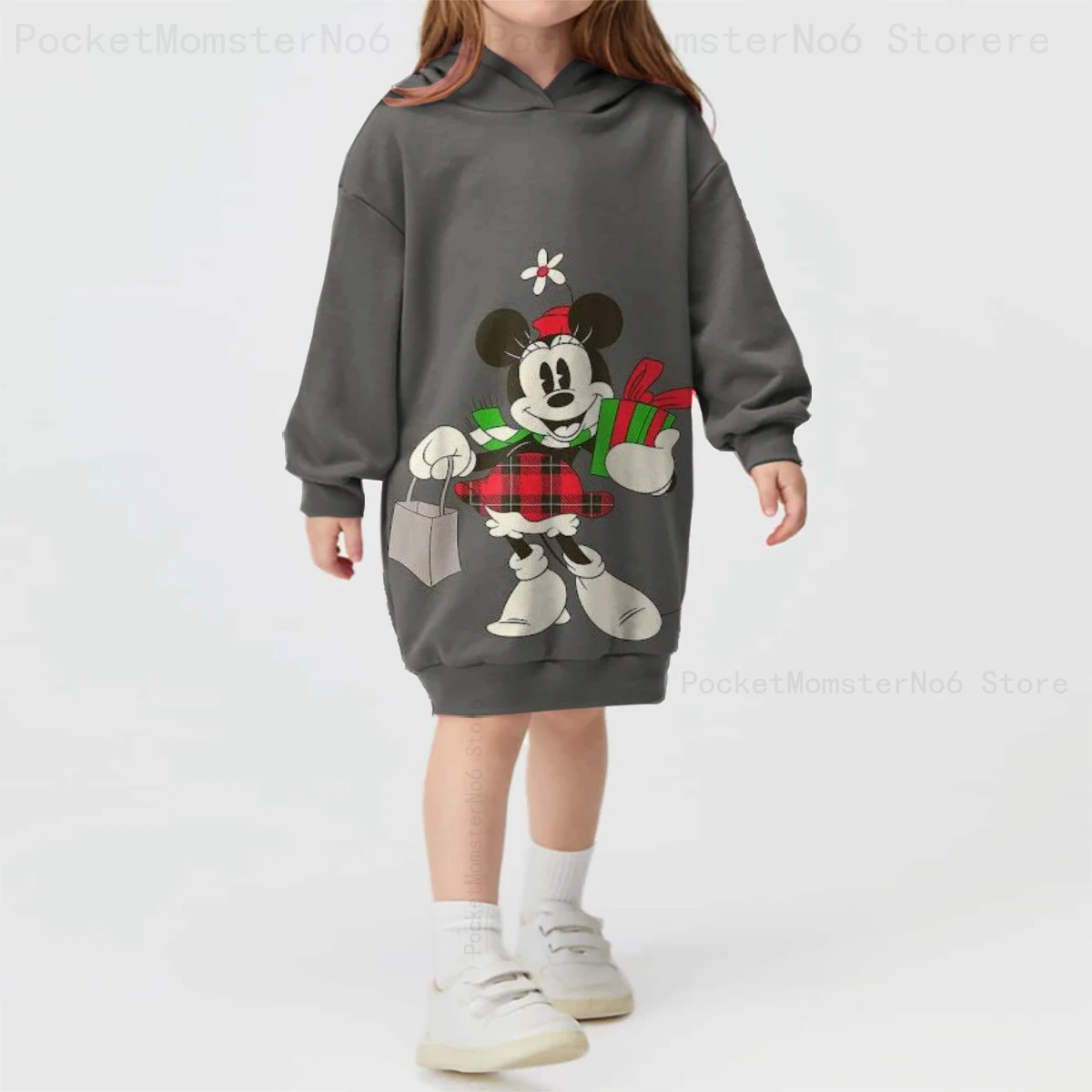 سويت شيرت غير رسمي مطبوع للفتيات ديزني ميكي ، تنورة بغطاء رأس ، عصرية ، لطيفة ، كريسماس ، تخفيضات كبيرة ، جديد ، خريف وشتاء ،