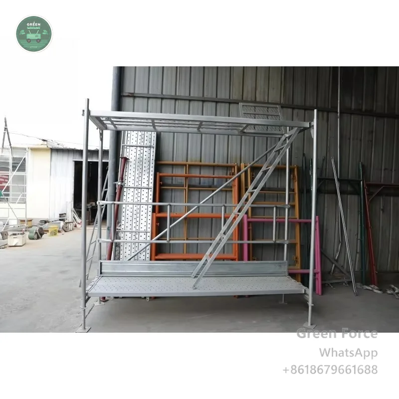 Lightweight Painted Tubular Metal Scaffolding Frame System Compliant With EU EN1004 Standards