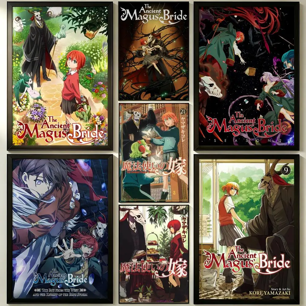 The Ancient Magus Bride Trendy Fantasy Anime Self-Adhesive Poster Waterproof Removable HD Print for Bedroom Living Room Poster