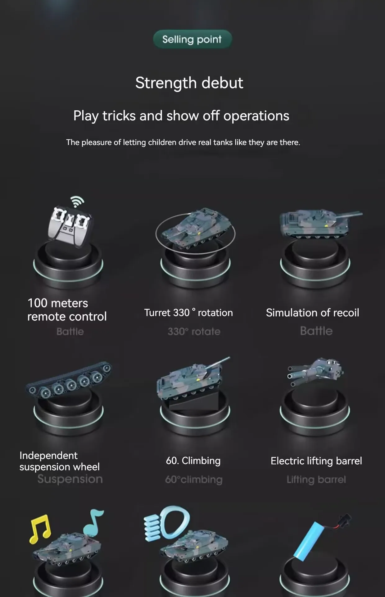 نموذج دبابة خزان التحكم عن بعد 12 قناة 40 سم خزان كبير مموه نموذج سيارة أخضر