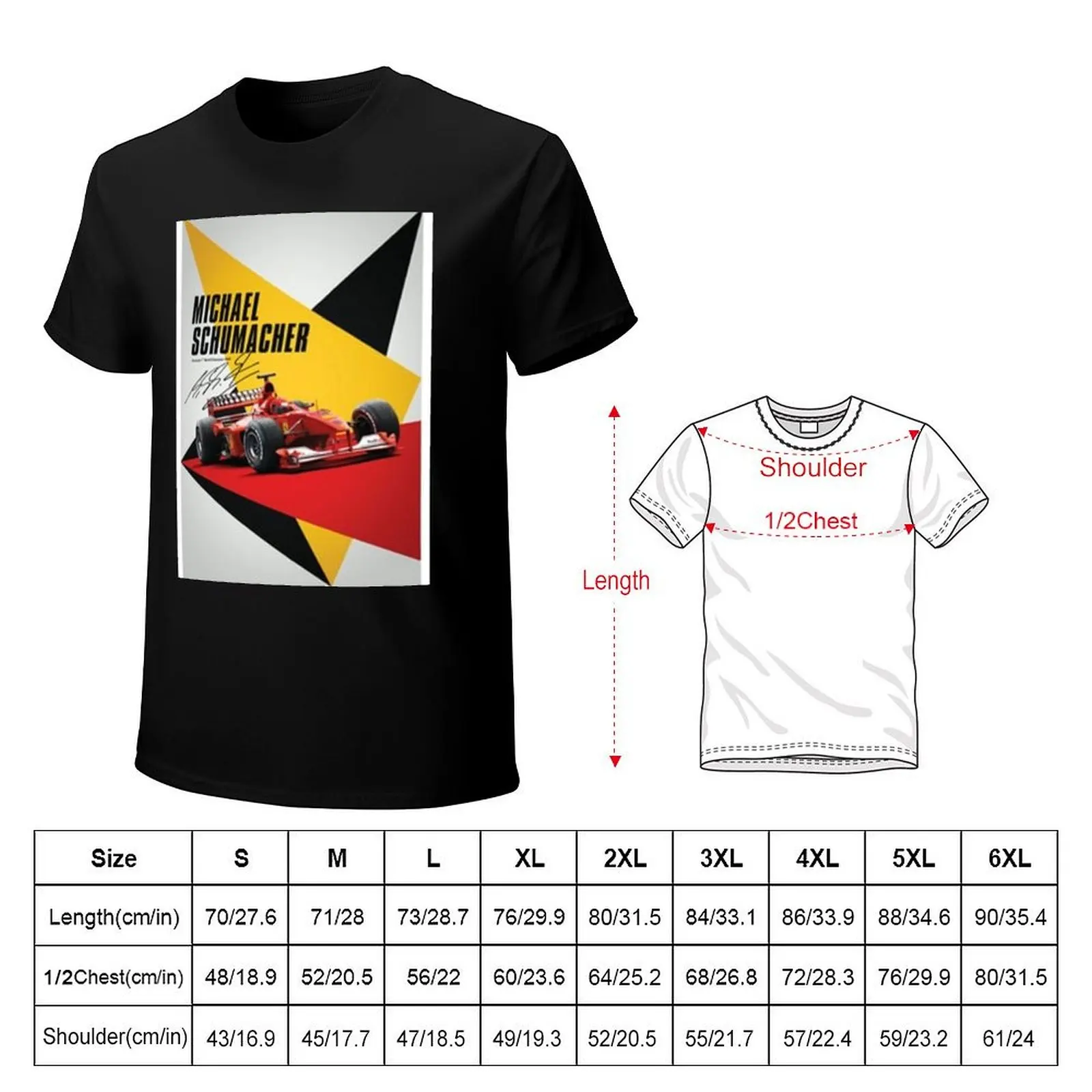 Micheal Shumacher Poster T-Shirt Quick Dry Training Short Sleeve Tee