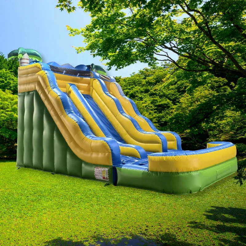 

Большие уличные вечерние детские воздушные скользящие горки, комбинированные водные горки, коммерческие надувные горки для сухой воды для взрослых