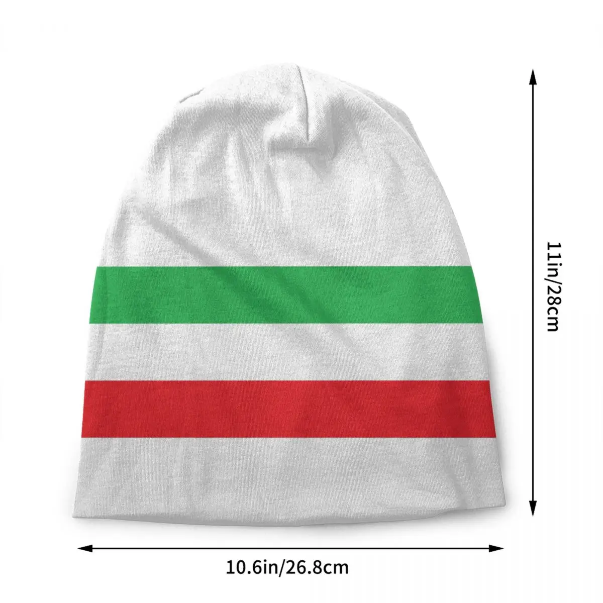 Custom Flag Of Italy Skullies Beanies Caps Streetwear Knit Hats Adult Unisex Italian National Cycling Pride Bonnet Hats