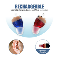 Rechargeable Hearing Aids Mini Size Ear Magnetic Charging ITC Sound Amplifier Micro Wireless Invisible Audifonos For Elderly