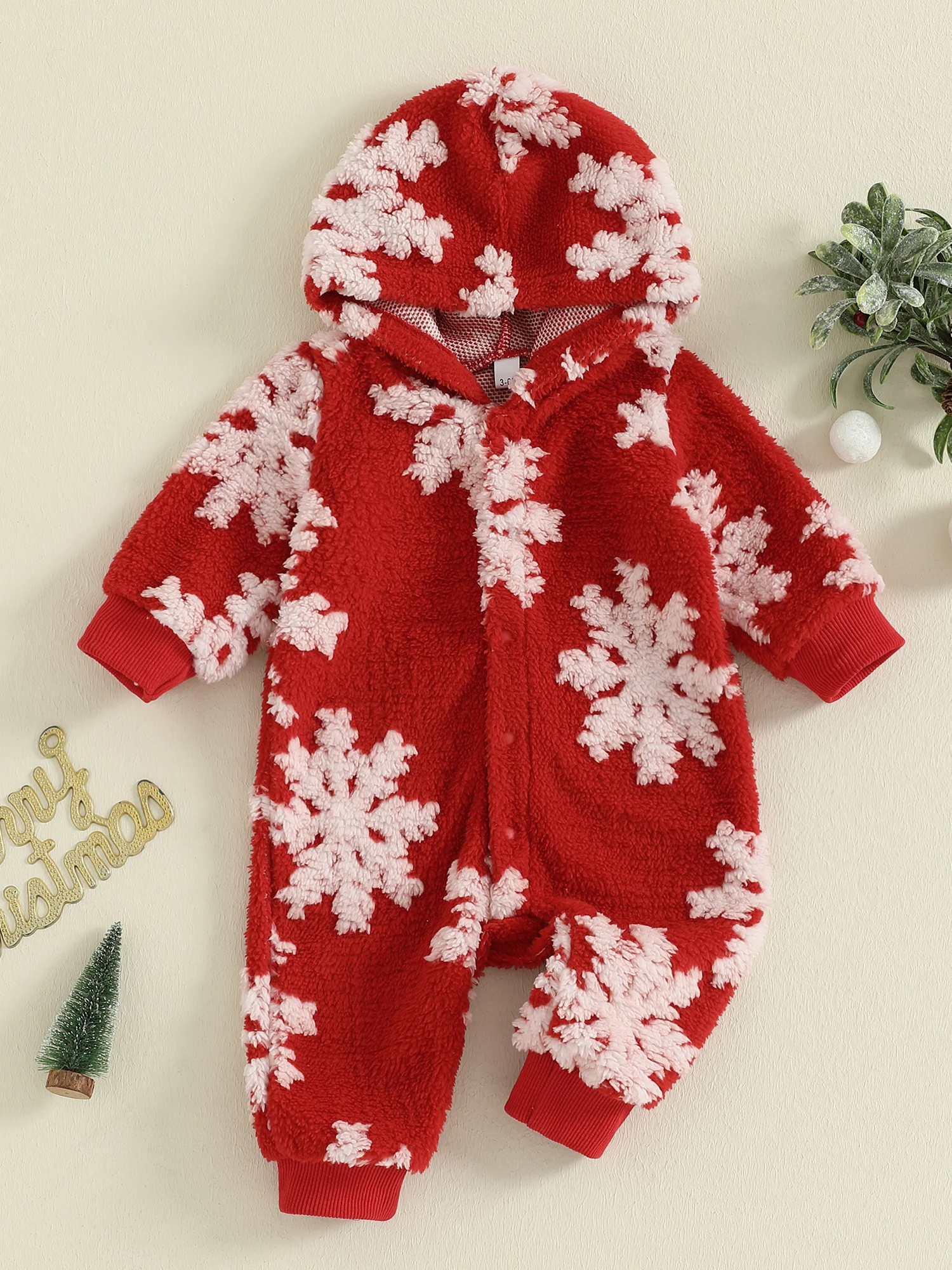 

Stylish Toddler Girls Hooded Romper with Festive Reindeer Embroidery and Cozy Fleece Lining for Winter Celebrations