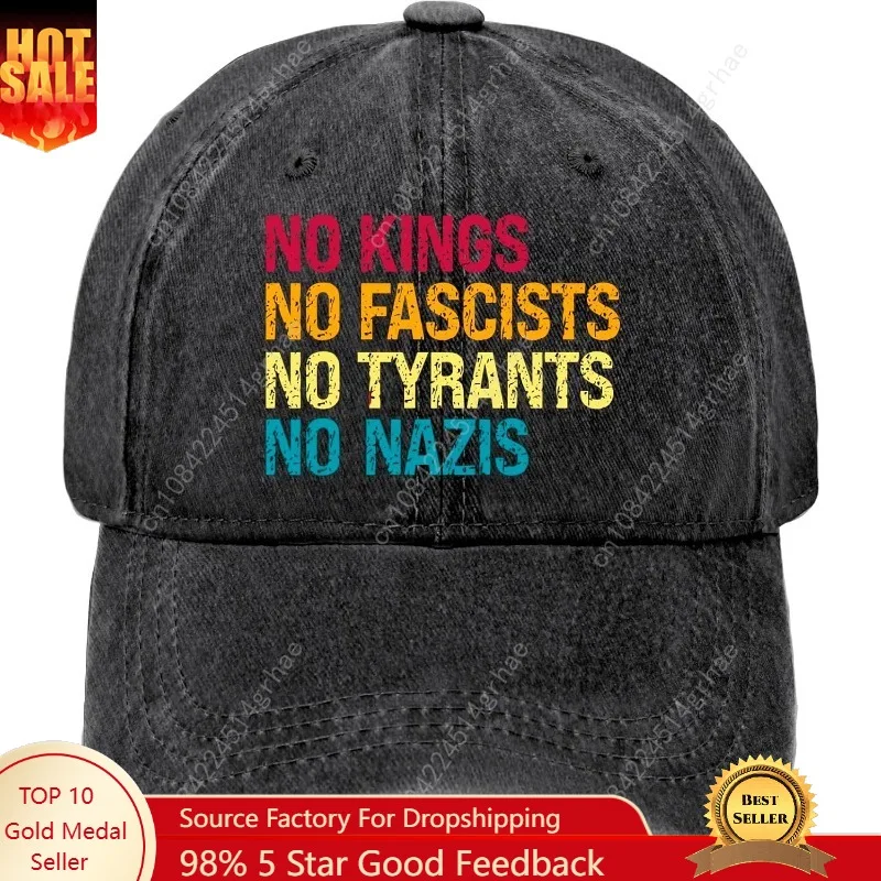 

no King Day Hat for Womens Low Profile Washed Distressed Baseball Caps