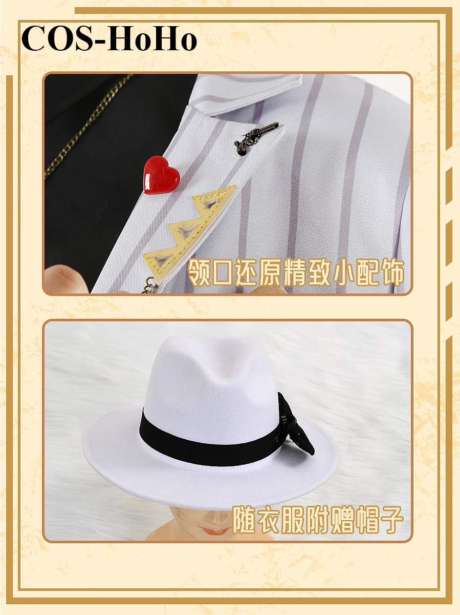 COS-HoHo Anime Vtuber Nijisanji Luxiem Luca Kaneshiro Spiel Anzug Hübsche Uniform Cosplay Kostüm Party Outfit XS-3XL Nach Maß