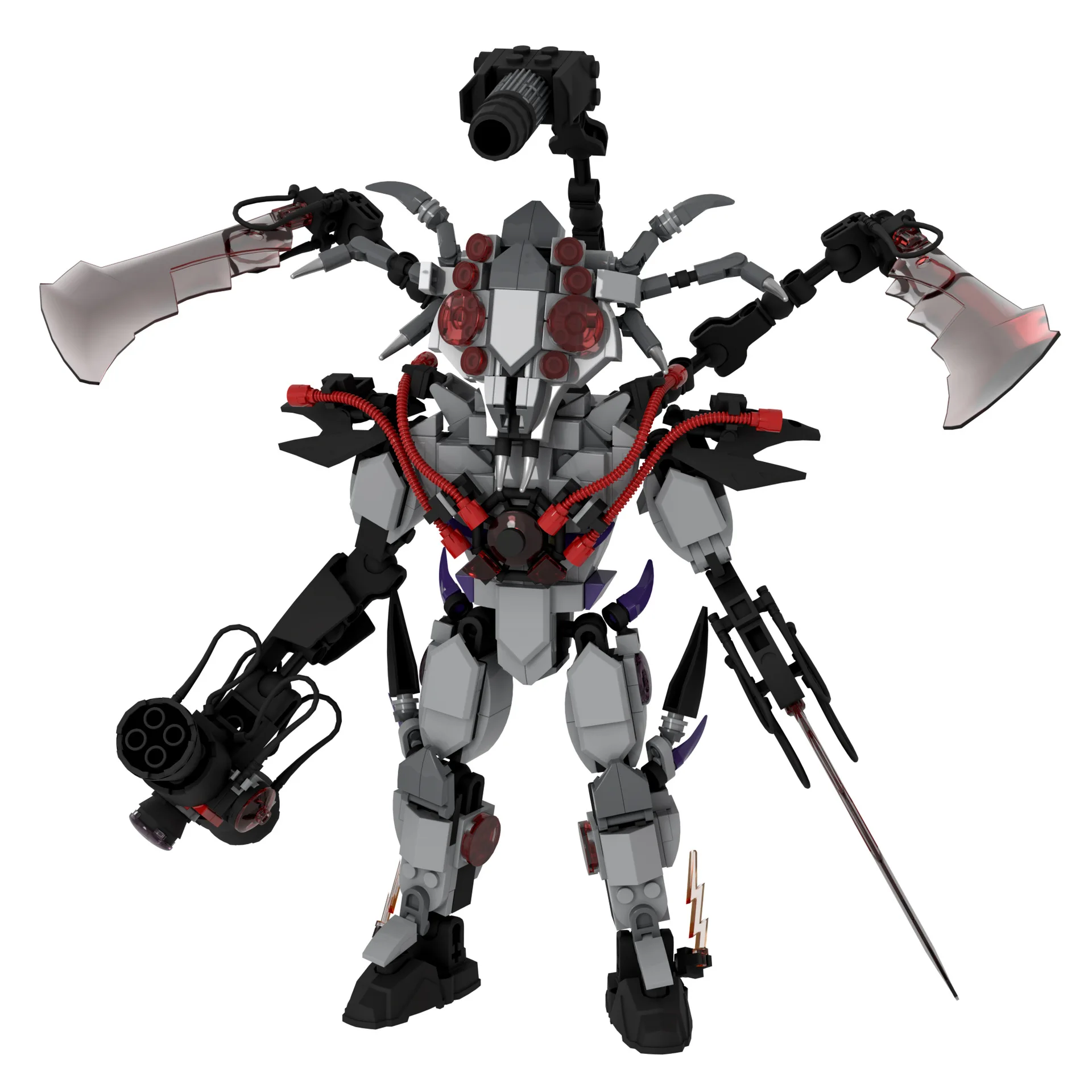 

466 шт. Reborn Mech, строительная игрушка, игра ужасов, вдохновленная модель робота, сделай сам, Коллекционная фигурка, креативный праздничный подарок