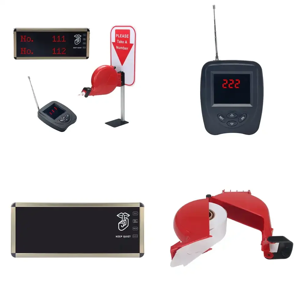 Wireless Waiting Number Display Receiver with Ticket Dispenser for Queue Management System for Retail Bank Clinic Restaurant