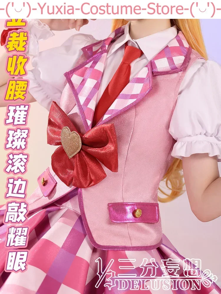 Anime! Aikatsu! Hoshimiya Ichigo Game Suit Sweet Lovely Uniform Cosplay Costume Halloween Party Role Play Outfit Women