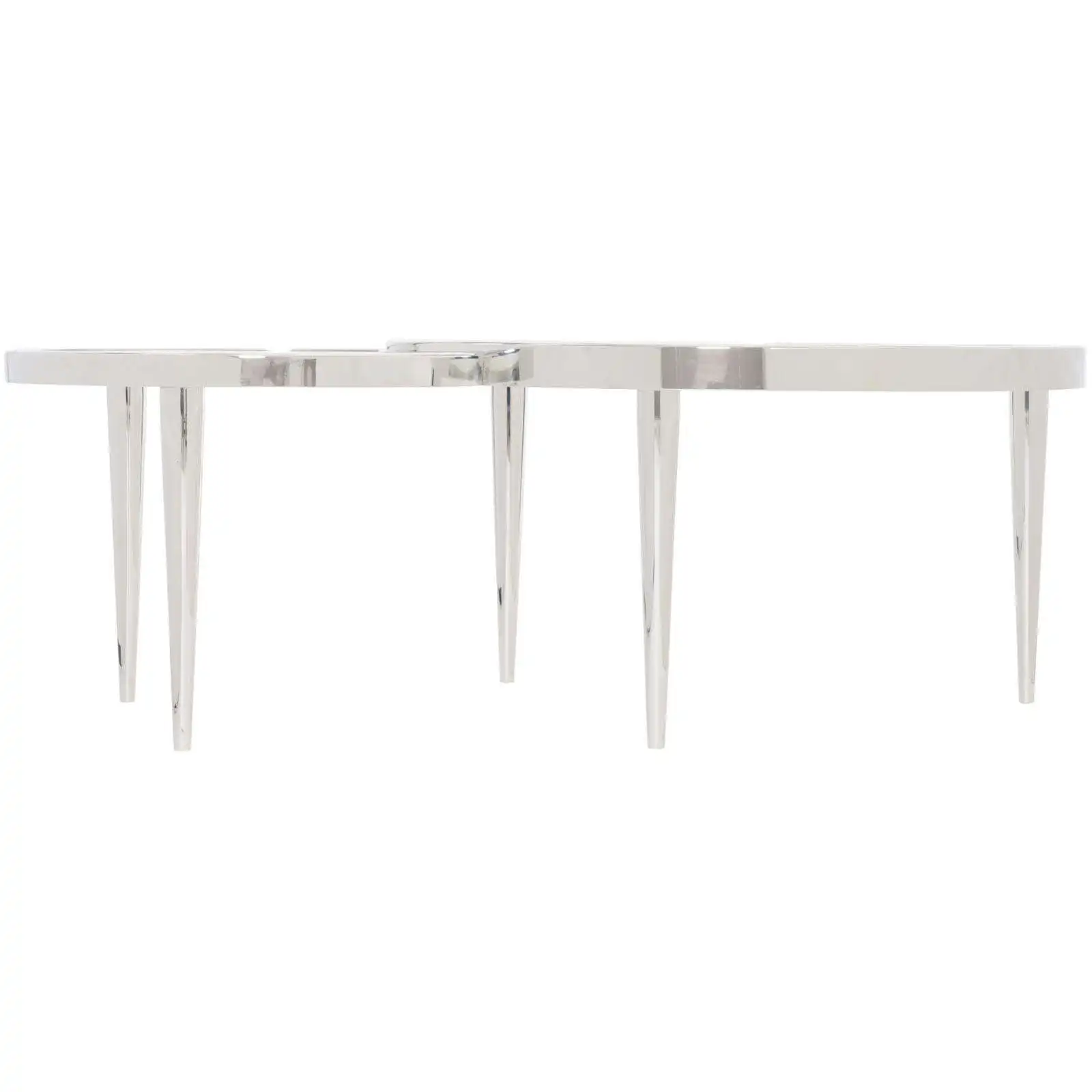 

Modern Luxury Round Resin Coffee Table Set Polished Silver Stainless Steel Living Room Furniture Minimalist Coffee Table