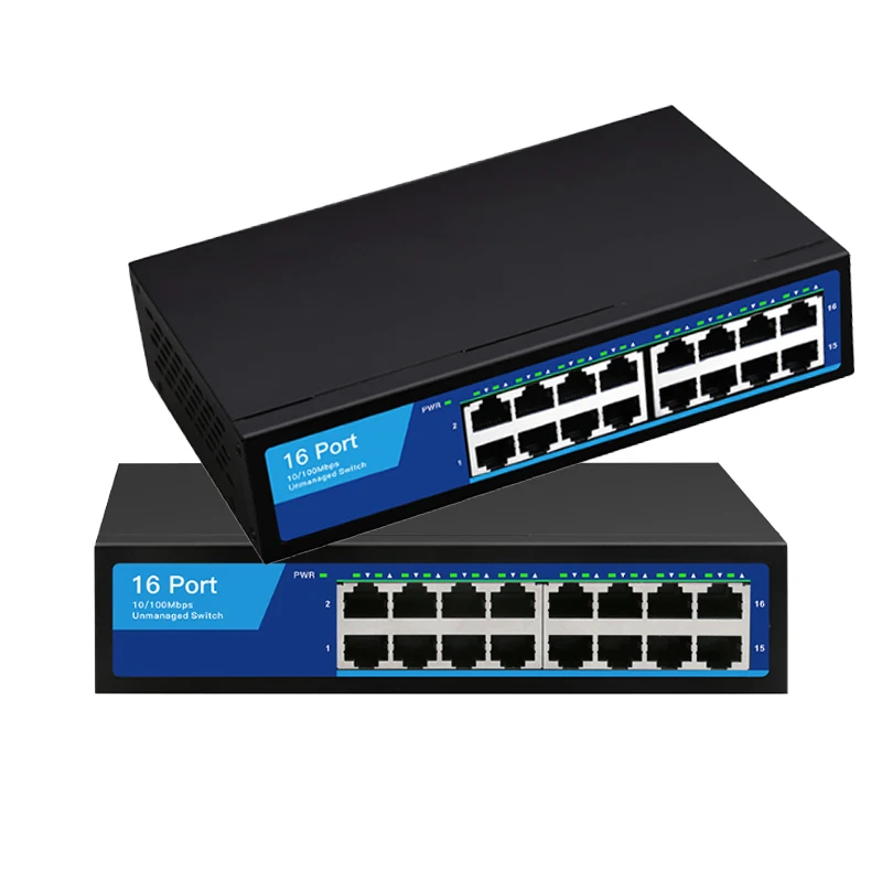 game LAN Switch High Speed Internet Splitter box Plug and Play 16-Port 10/100M Ethernet Switch Ethernet Multi-function RJ-45 Hub