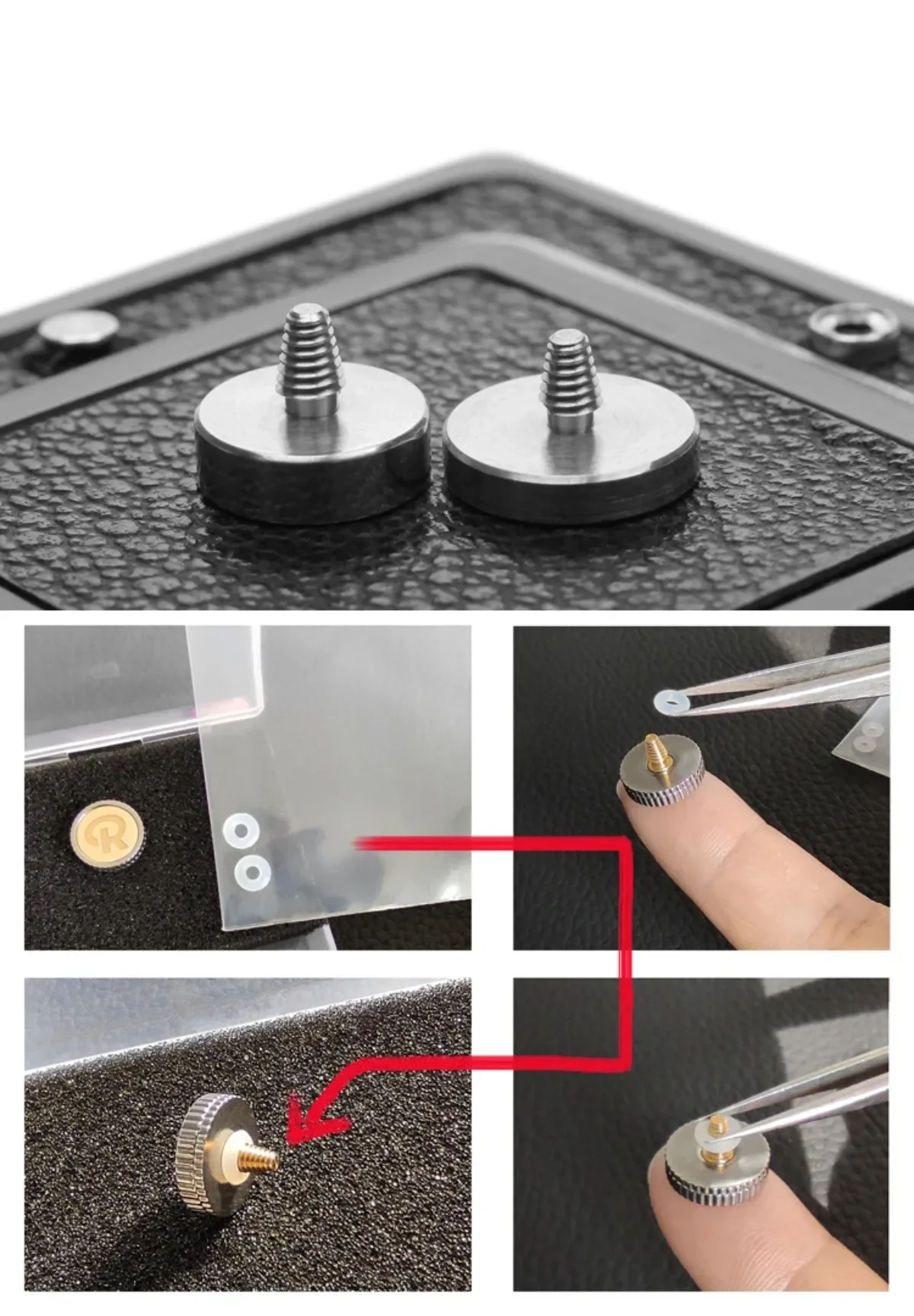 مشغلات ألومنيوم معدنية متينة، زر تحرير مصراع نحاسي ناعم، ملحقات كاميرا صغيرة SLR لخيط Hasselblad أو الغراء