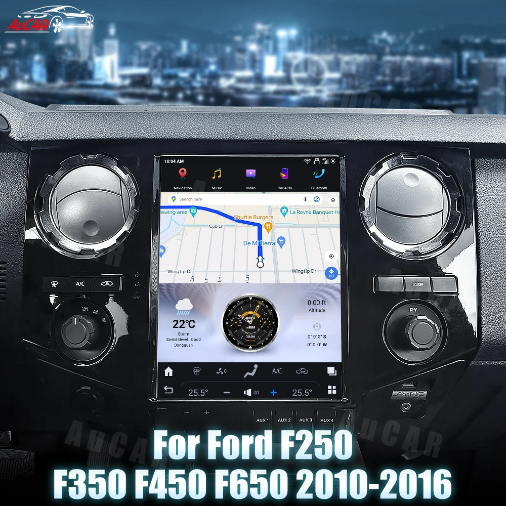 AuCar High Cost Performance 12.1 Inch Android 13.0 Car Radio Head Unit Car DVD Player For Ford F250 F350 F450 F650 2010-2016
