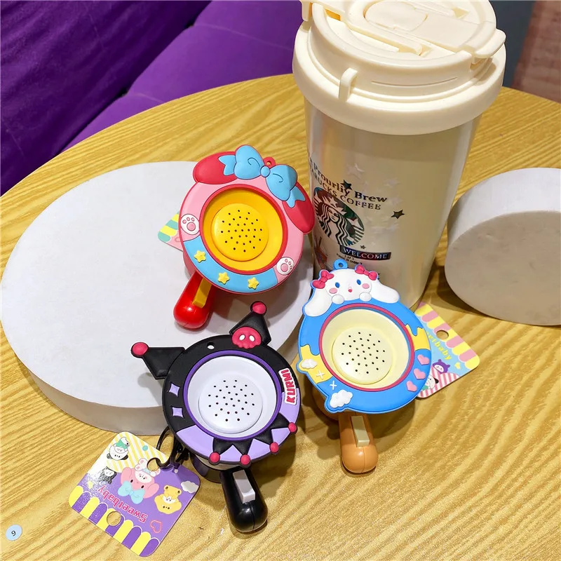 ディズニー漫画アニメーション クロミ メロディ 楽しい録音 大声で叫ぶスピーカー キーホルダー ペンダント バッグ 吊り下げ装飾に変身