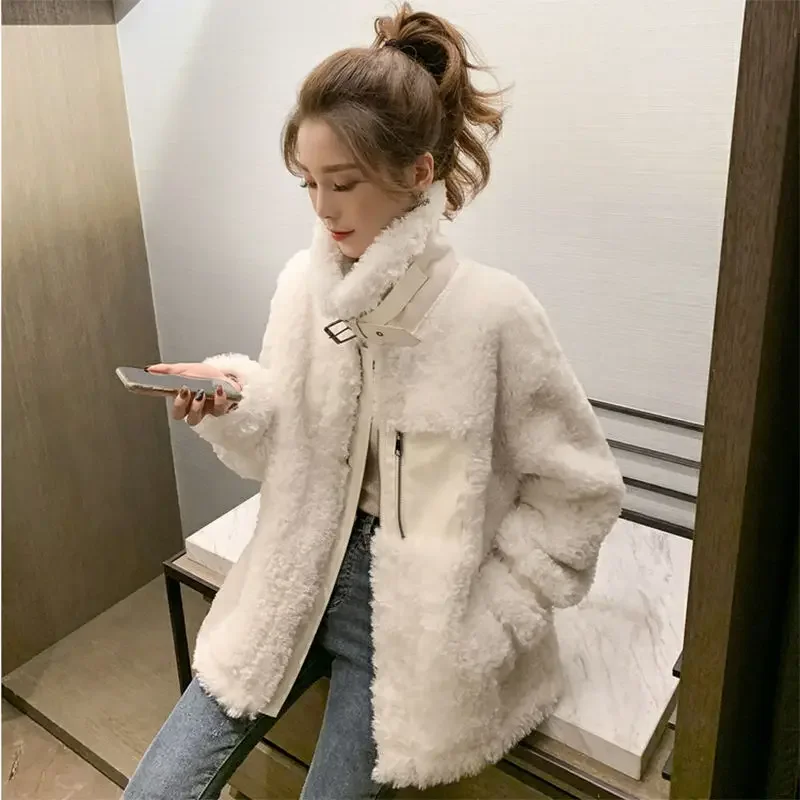 

2023 Autumn Winter Casual Jacket Women Female Fashion Mandarin Collar Coat Ladies Korean Solid Color Overcoat Coats and Jackets