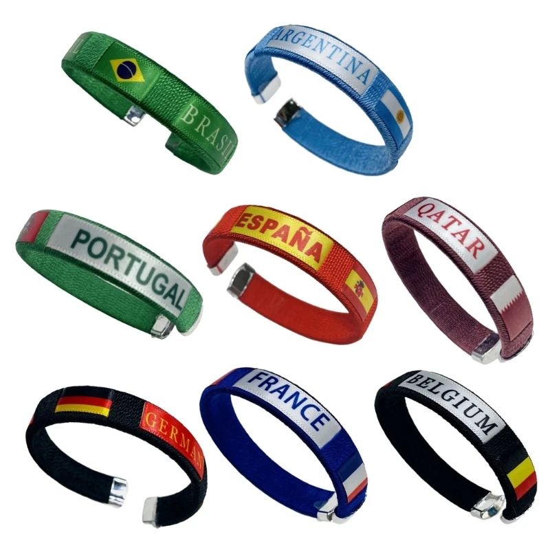 Country National Team Wristband Football Fan Bracelet Soccer Fan Bangle Dropship