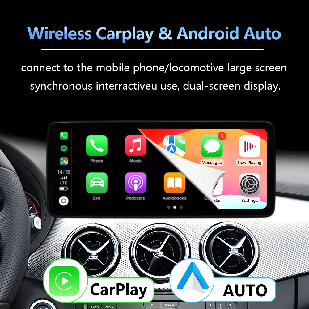 الملاحة GPS أندرويد السيارات اللاسلكية CarPlay لبنز GLE / GLS 2015- 2019 راديو السيارة الوسائط المتعددة نظام تحديد المواقع نافي DSP ستيريو شاشة تعمل باللمس #4