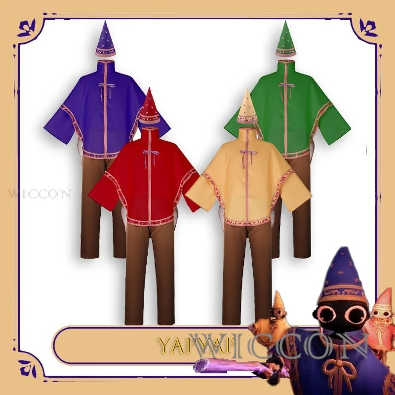 

Halloween Adults Yellow Magic Robe Magical Game Cosplay Yap CostumesYap Coat Shirt Pant Hat Bowtie 2026 Carnival disfraz