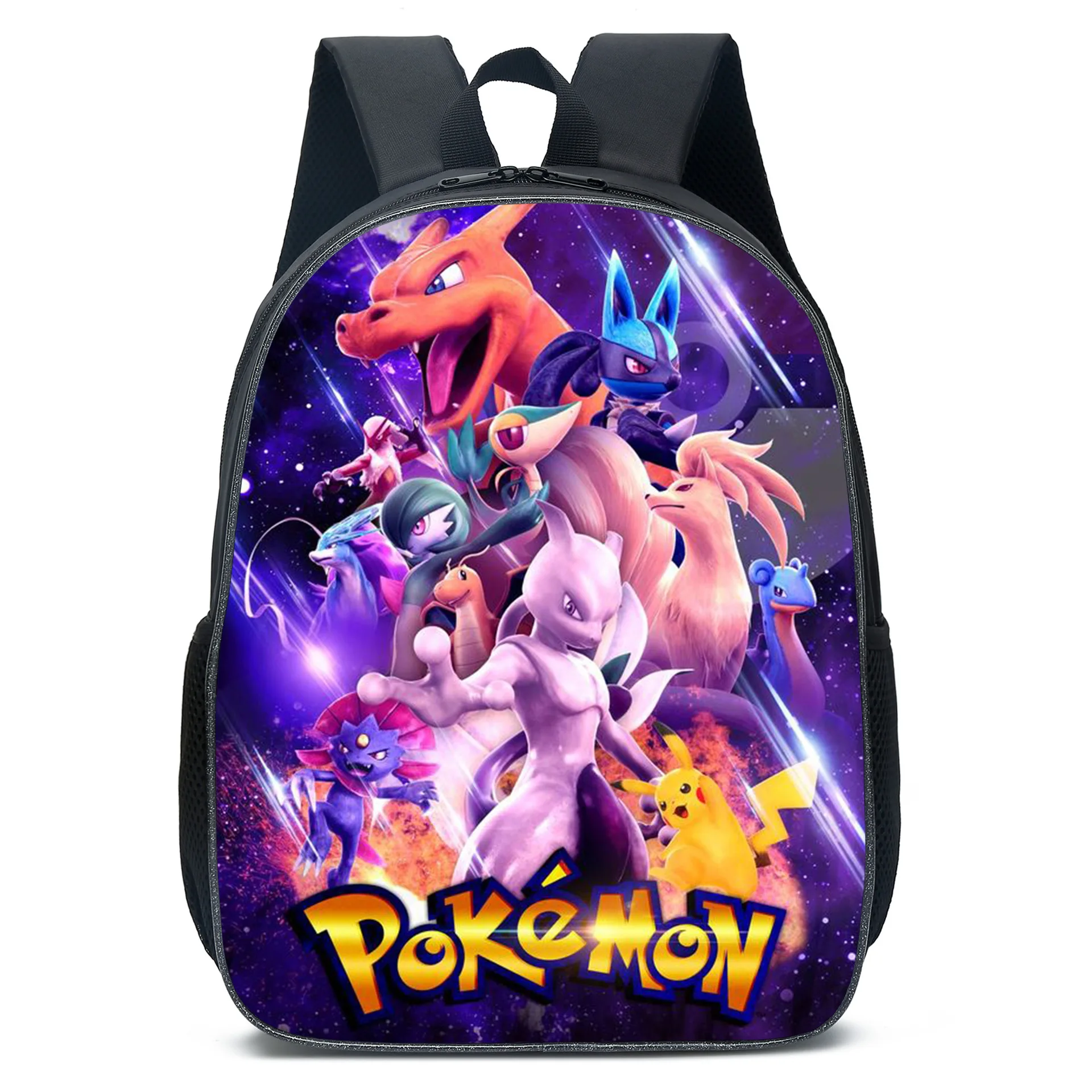 Pokemon Kids School Backpack Storage Bag Pikachu Anime Printed School Bag Teenager Student Cartoon Bookbag Outdoor Rucksack