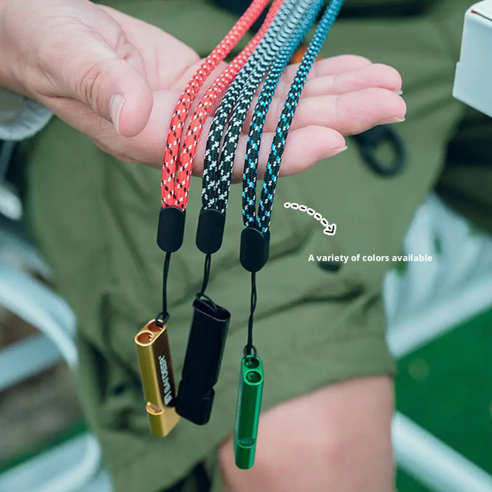 

Outdoor Survival Whistle Double Tubes EDC Mini Whistles Aluminum Alloy Emergency Life-Saving Whistle Climbing Camping Tool