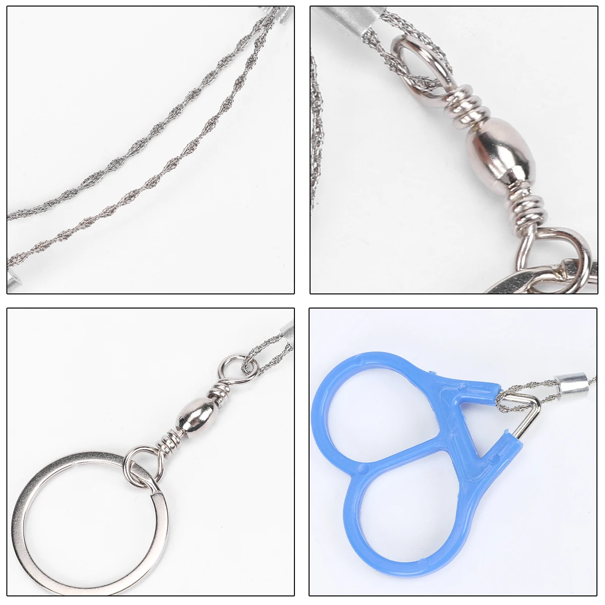 

4Pcs Survival Wire Stainless Steel Outdoor Gear for Camping Hiking Hunting Easy Carry Lightweight Strong Cutting