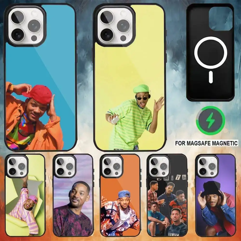 

Actor Will S-Smith Phone Case For iPhone 17 16 15 14 13 12 Pro Max Plus for Magsafe Mirror Wireless Magnetic Cover