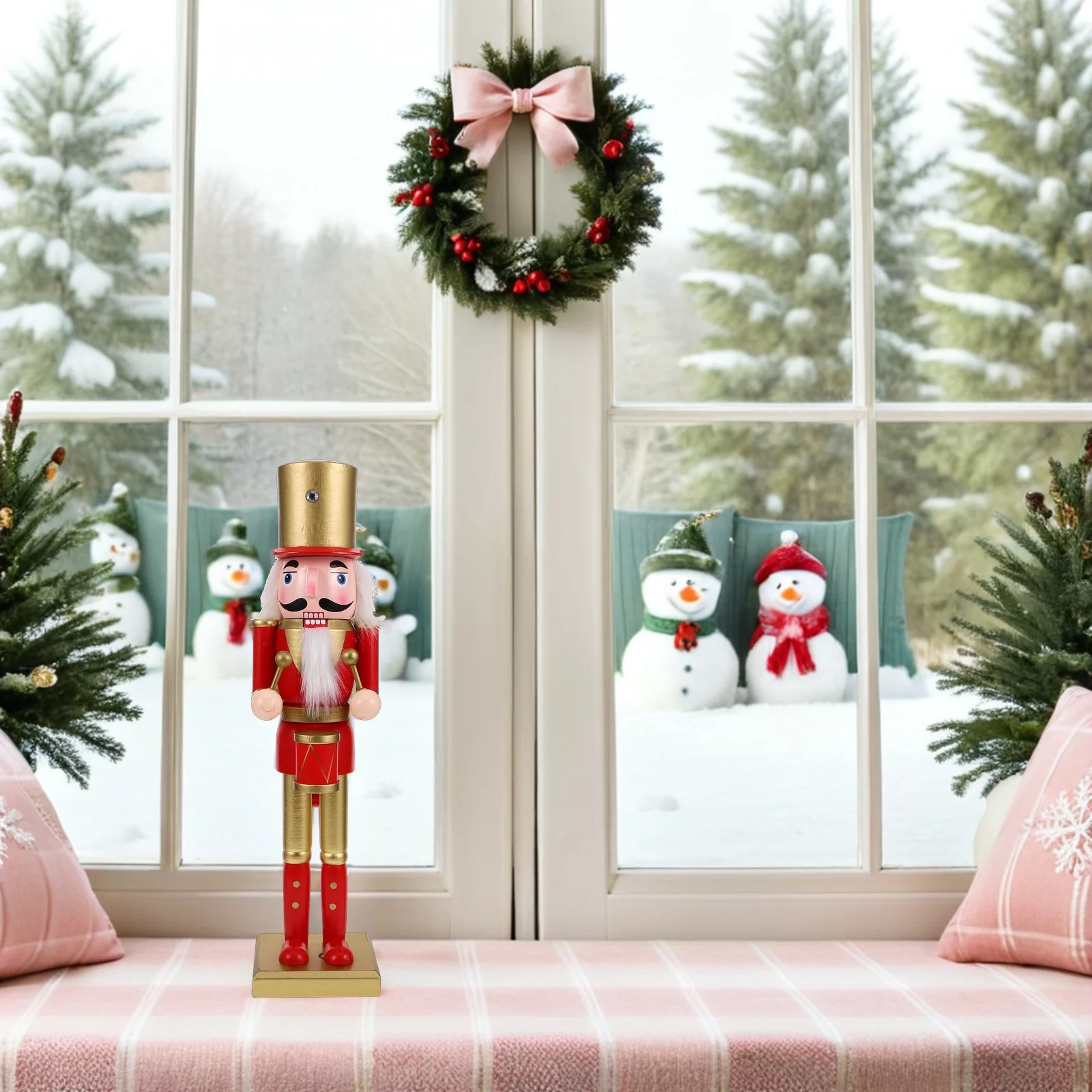 

38 Cm Wooden Nutcracker Holiday Tabletop Decor Style Christmas Decoration Mantel Centerpiece Ballet