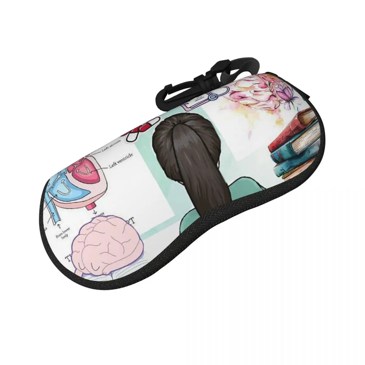 Enfermera En Apuros طبيب ممرضة شل نظارات حافظة نظارات شمسية محمولة صندوق النساء الرجال لينة النظارات حقيبة الحقيبة