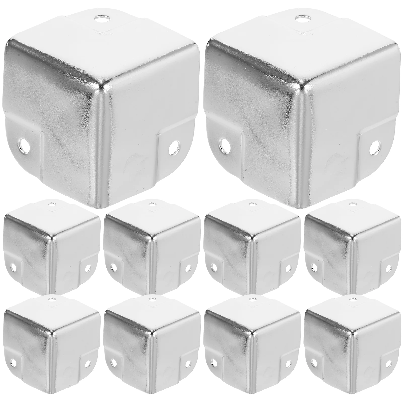 

10 Pcs Wooden Box Corner Decorative Edges Covers Vintage Boxes Corners Alloy Guard Cabinet Bumpers Protectors Jewelry Case Baby