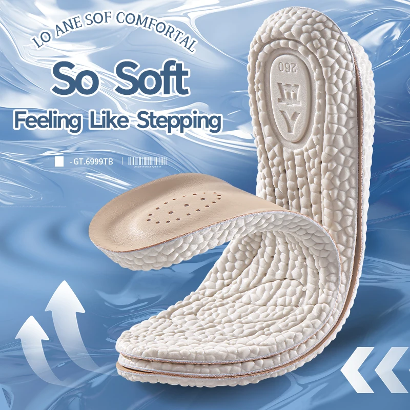 6 قطعة امتصاص الصدمات مريحة للتنفس الشيح مزيل العرق نعل قوس دعم اللاتكس لينة امتصاص العرق تشغيل قدم الرعاية