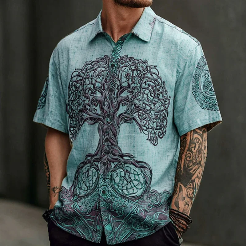 Vintage Men's Shirt Short Slee - đánh giá và giá Ethnic Fashion World