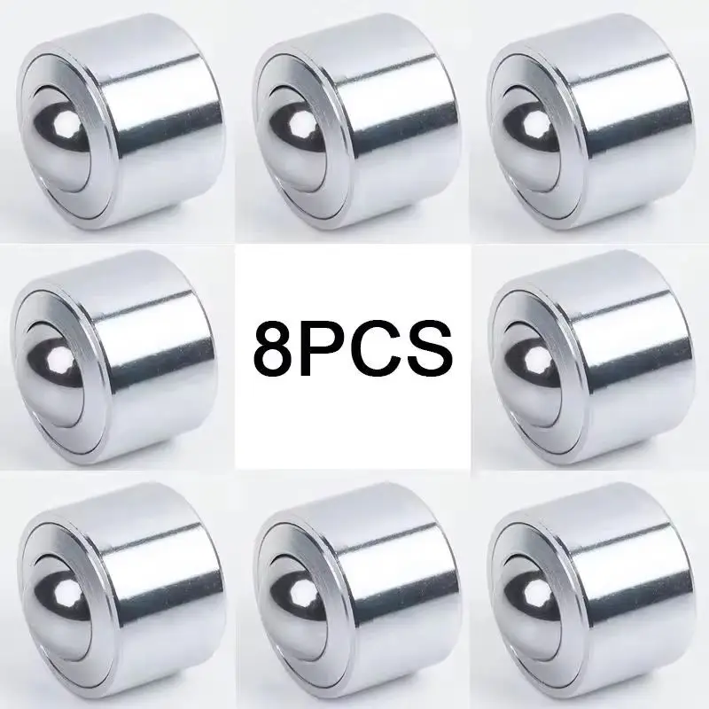 8PCS Heavy Universal Ball Transfer Unit Stainless Steel/Bearing Steel/Nylon Ball Bearing Bull Eye Wheel Conveyor Roller Slider