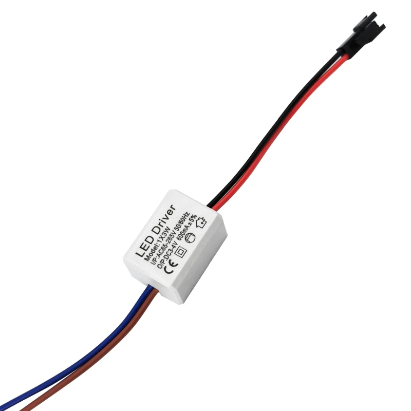 Fuente de alimentación para controlador LED, 1-3W, voltaje de entrada AC85-265V a salida DC3-4V, corriente de salida 600 mA±5%, utilizada para reparar bombillas de lámparas de escritorio