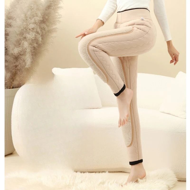 السراويل Thiened اصطف الشتاء مبطن الركبة الخصر حماية الملابس الداخلية السراويل الخريف TT306 #1