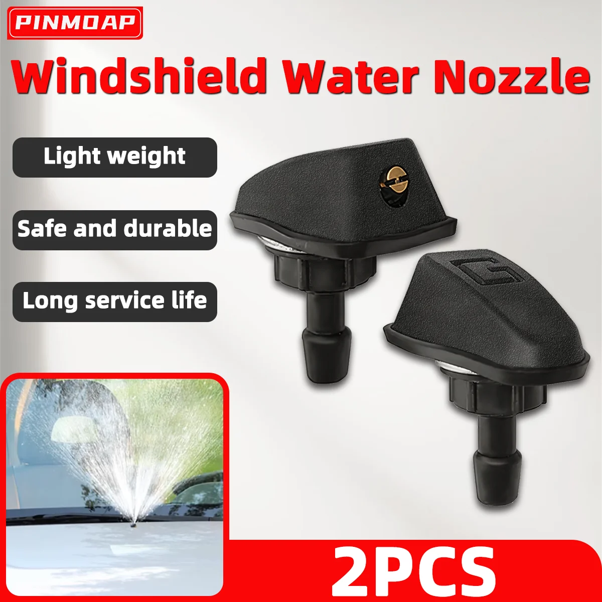 2pcs Car Windshield Wiper Spray Nozzle High-Quality Spray Nozzle With Smooth Water Flow Automotive Accessories
