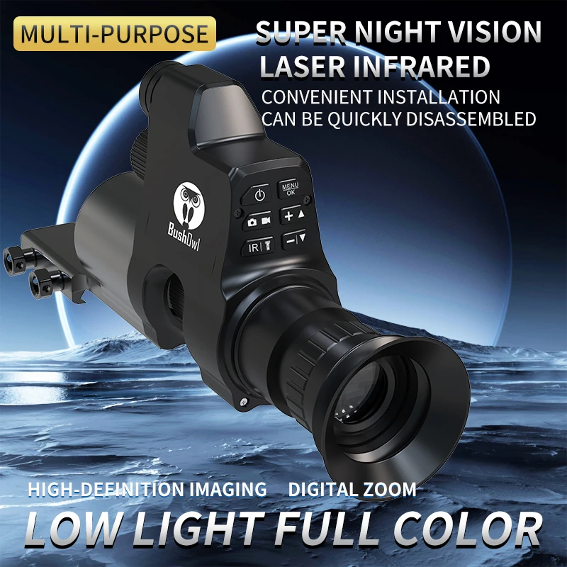 

Night Vision Monocular Riflescope Sight Telescope Goggle with OLED Screen Built-in Infrared IR & Adjustable Crosshairs